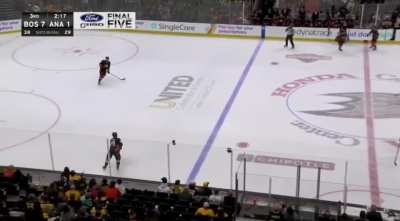 A “Yankees suck” chant broke out tonight at the Bruins and Ducks game tonight in Anaheim.