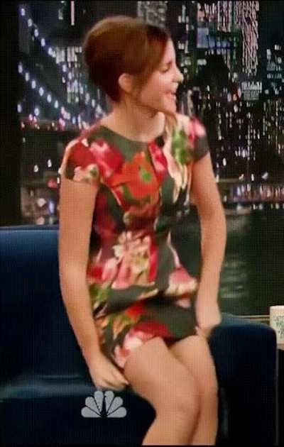 Emma Watson teasing you, the Interviewer, in this tight &amp;amp; short dress. What would you do?