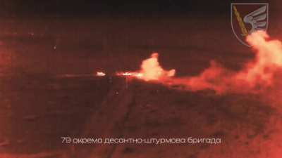 Russian column and infantry in the Mariinka sector destroyed by the 79th separate air assault brigade