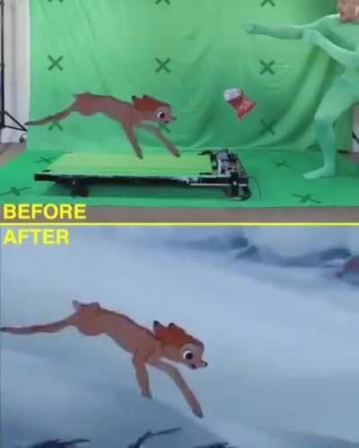 EXCLUSIVE behind the scenes footage of Bambi...🦌🎥