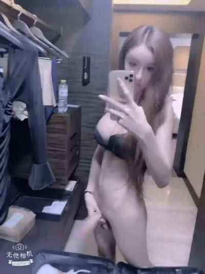 She is showing us her package while packing