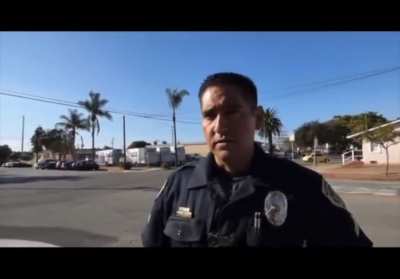 Cop tries to hassle a citizen minding his own business and immediately regrets it