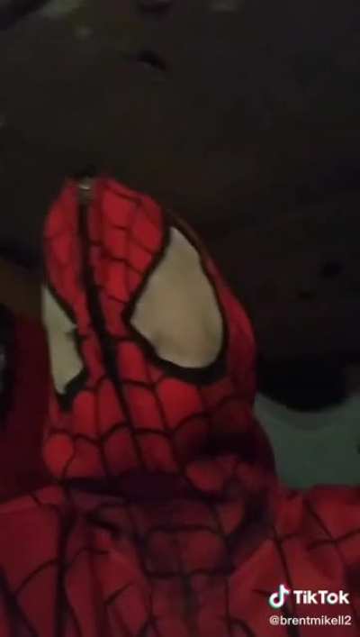 Spiderman shoots up web now