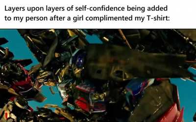 It was a transformers shirt too
