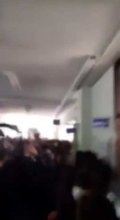 IRAN: High school girls take over their school, remove head coverings, jump up and down and chant "death to the dictator" on day 18 of protests over the death of #MahsaAmini