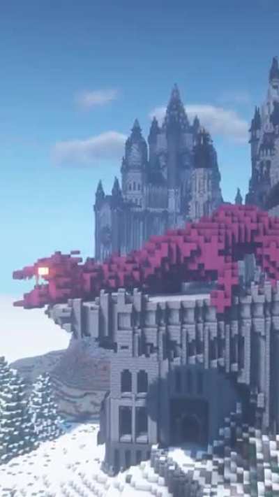 I built a huge set of cathedrals in Minecraft&rsquo;s snow biome! Check it out on my YT and lmk what you guys think!