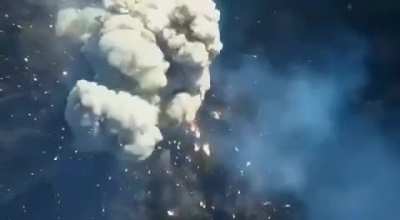 Ukrainian BM 27 Uragan destroyed by Lancet strike.