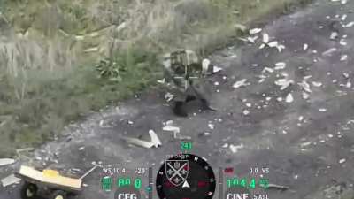A Russian soldier spotted a Ukrainian drone above him, scratched “loser” on the ground, and blew himself up on a mine. Pokrovsk direction. Observed by drone of the 155th Mechanized Brigade. Published 24.01.2026