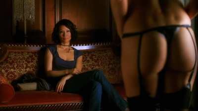 Cameron Richardson stripping for Lucy Liu in Rise:Blood Hunter