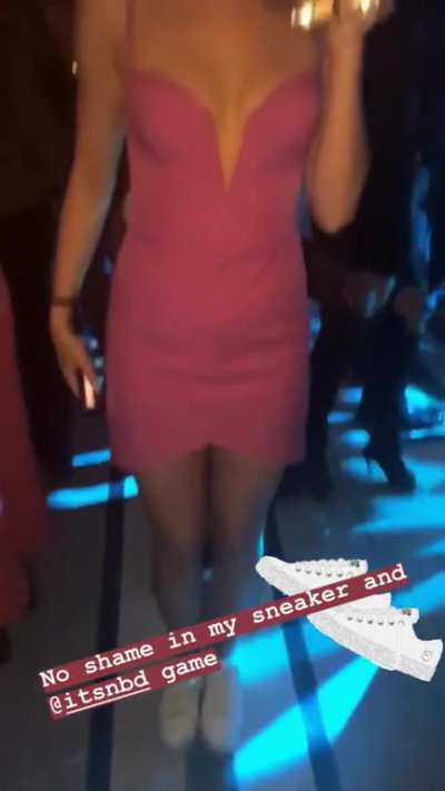 drinking on the dance floor