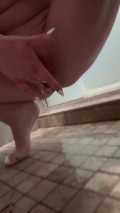 Couldn&rsquo;t wait to get home so I fucked myself in the gym shower 🚿💦💦