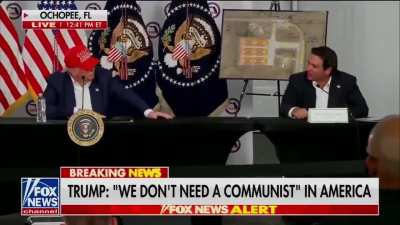 President Donald Trump&rsquo;s answer to Zohran Mamdani&rsquo;s defiance of ICE arrests: &ldquo;Well then, we will have to arrest him. Look, we do not need a communist in this country, but if we have one, I will be watching over him very carefully on behalf of the nation.&rdquo;