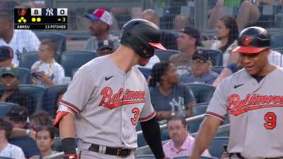 [Highlight] [Highlight] Ryan O'Hearn with a 2-RBI single in the top of the 3rd his second RBI hit of the inning. 8-0 Orioles 7 runs scored in the 3rd