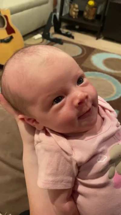 My daughter&rsquo;s first smile