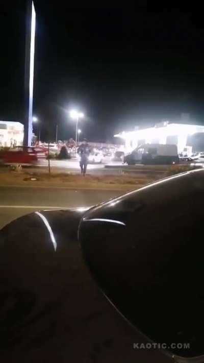 Guy returns with beer, then gets hit by car