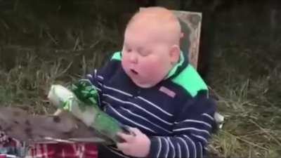 He is so happy