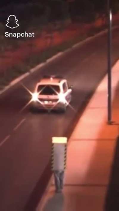 The traffic man sees all