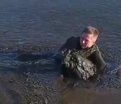 These guys rescue wildlife that’s trapped in mud