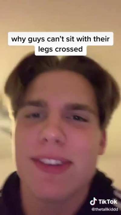 Why guys can&rsquo;t cross their legs