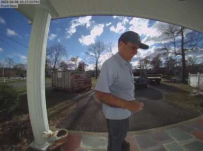 The way this mailman drops off vinyl records