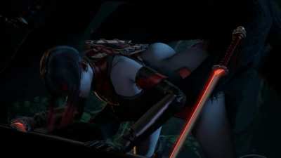 Paragon Countess pounced on by a Werewolf (1kmspaint)