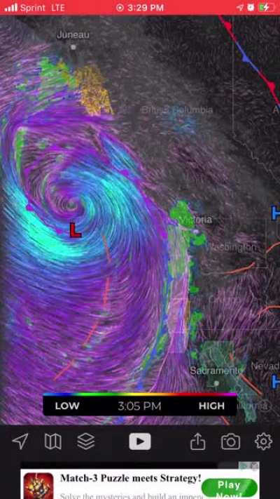 Monster Storm Tracking North - SoCal Stays Dry