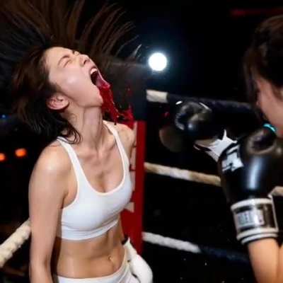 Girl Beating Another girl in boxing