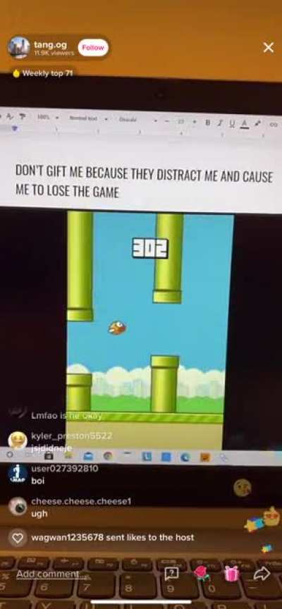 YO YO PLEASE don&rsquo;t gift him, it&rsquo;s so distracting guys