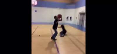 A friendly game of basketball
