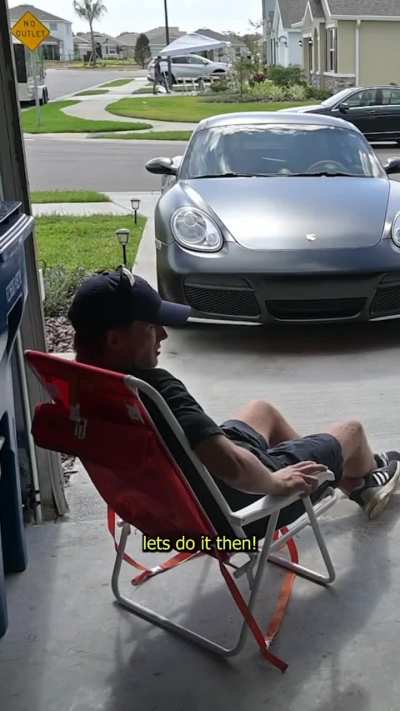 He let his wife drive his Porshe