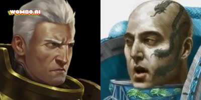 Alpharius when Dorn confronted him on Pluto