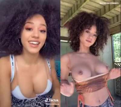 Nice little latina with an afro