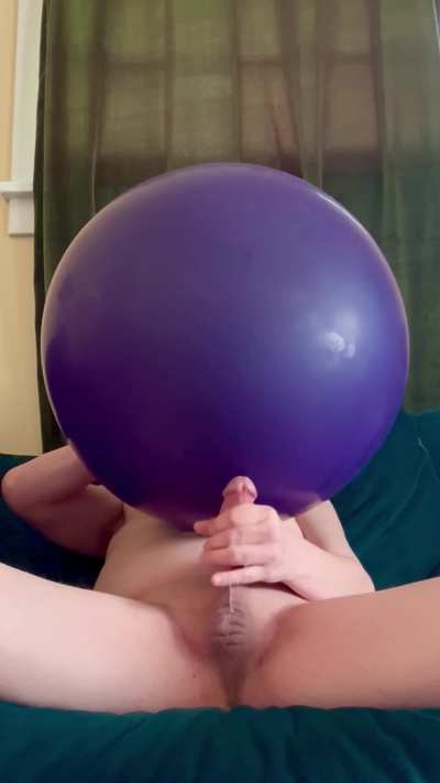 When I firmly inflate my big balloon, I can&rsquo;t help but stroke, moan and cum really hard! 🥵