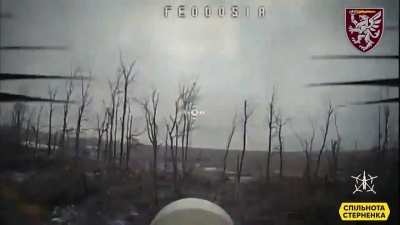 Russian soldiers targeted by Ukr drones