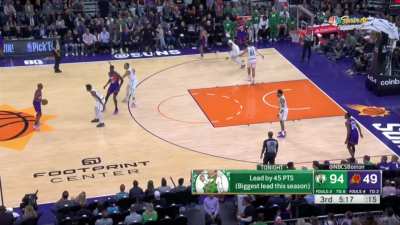 [Highlight] As Monty Williams prepares to take out the starters halfway through the third quarter, Torrey Craig hits a 3 to cut the Celtics lead to 42!