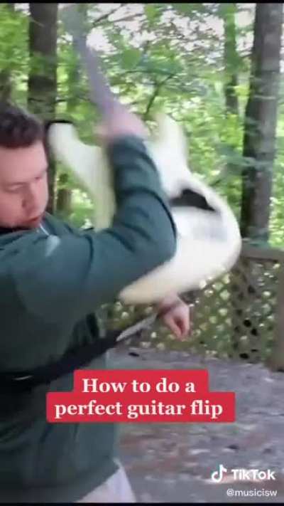 To show how to do a guitar flip