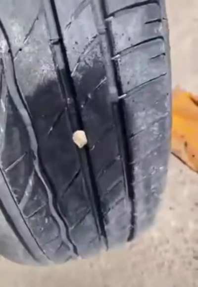 How to easily remove little stones from tires