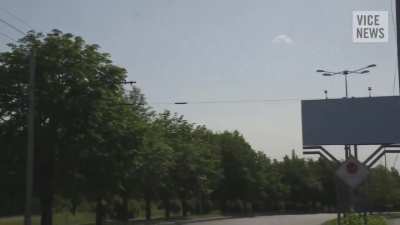 Mi-24 fires at Russian positions near the Donetsk airport. Donetsk city, Donetsk Oblast. 26/May/2014