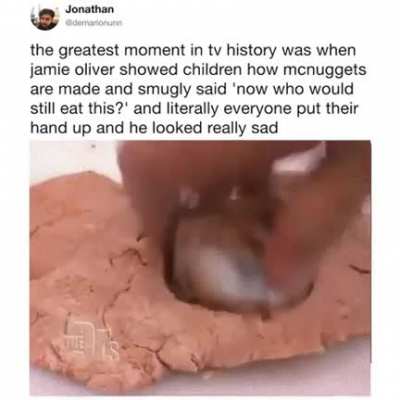 Jamie Oliver tries to scare kids off chicken nuggets