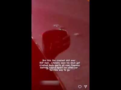*GRAPHIC* Woman hits pedestrian on highway and then bystander records as man is run over multiple times