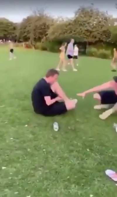 Scumbag going around slide tackling strangers at the park ends up snapping someone&rsquo;s leg.