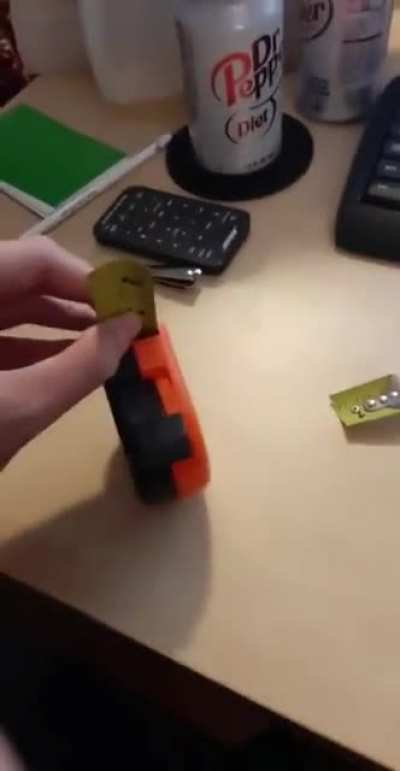 Cutting the end of a tape measure