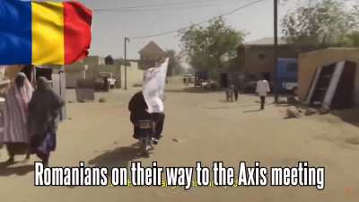 Romanians on their way to the Axis meeting