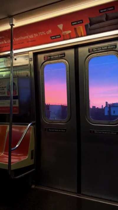 Sunset on the N train
