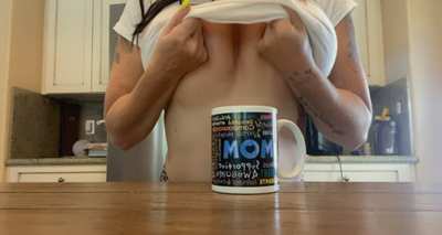 I hope you like a little titty with your morning coffee&hellip; (drop).