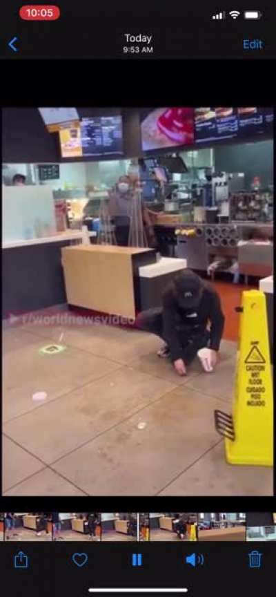 Tough guy takes out his micro penis aggression on a fkn teenager. Manager I. Clearly visible allowing the kid to take the heat.