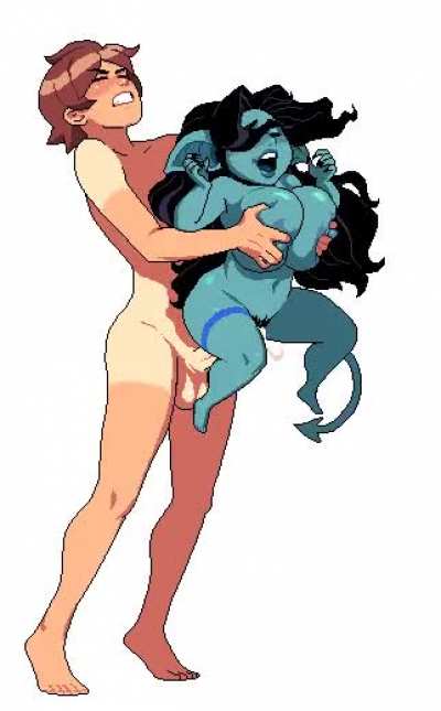 CLOUD MEADOW - Cumming inside a small witch pixel porn gif