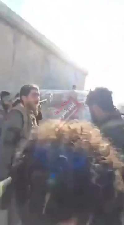 SNA forces in action against the SDF near Manbij, Syria
