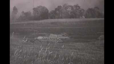 Pak-38 engaging bogged down T-34 tanks and taking crew prisoner. 1942. 