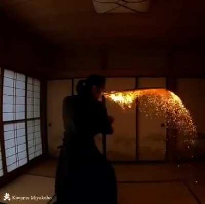 Flame sword, +15 fire damage, Causes burn effect. 25% chance to paralyze an enemy in awe.